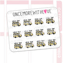 Mini BTS - Field Trip School Bus | Sticker Sheet