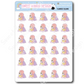 Kawaii Flamingo - Reading | Sticker Sheet