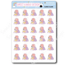 Kawaii Flamingo - Reading | Sticker Sheet