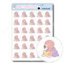 Kawaii Flamingo - Reading | Sticker Sheet