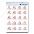 Kawaii Flamingo - Work Desk | Sticker Sheet
