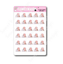 Kawaii Flamingo - Work Desk | Sticker Sheet
