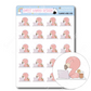 Kawaii Flamingo - Work Desk | Sticker Sheet