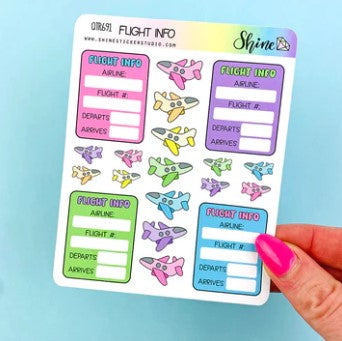 Flight Info | Sticker Sheet