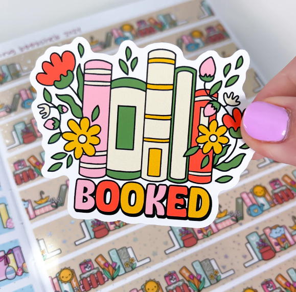 Floral Booked | Vinyl Sticker