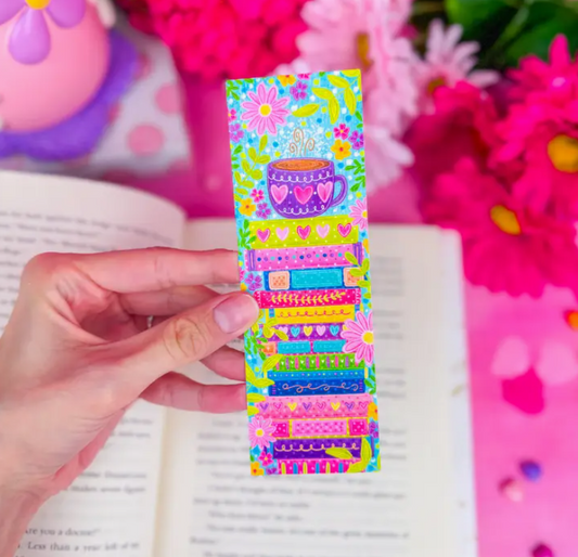 Floral Coffee Stack | Bookmark