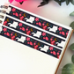 Floral Fluffy White Cat | Washi