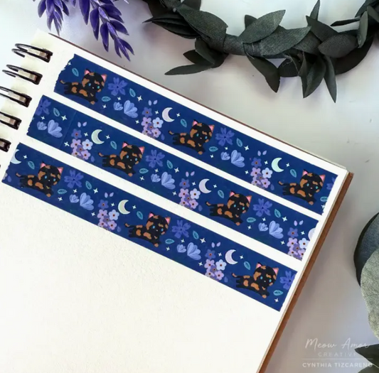 Floral Tortie Cat | Washi