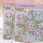 Cute Flower Cow | Sticker Sheet