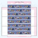 Nightmare Bookshelf | Washi Strip Sticker Sheet