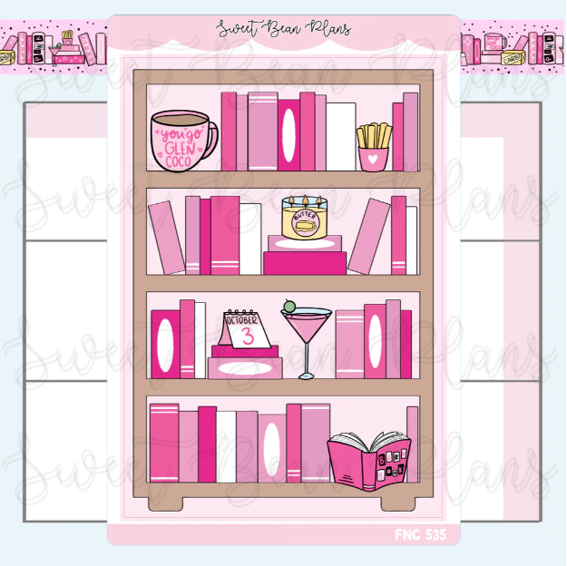 Mean Reads Large Bookshelf | Sticker Sheet