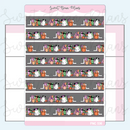 Not Scary Bookshelf | Washi Strip Sticker Sheet