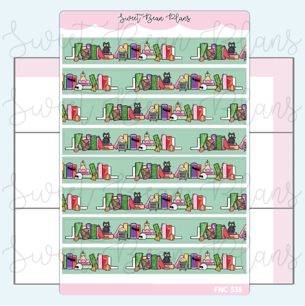 Hocus Bookshelf | Washi Strip Sticker Sheet