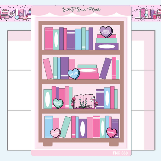 Valentine's Bookshelf | Large Sticker