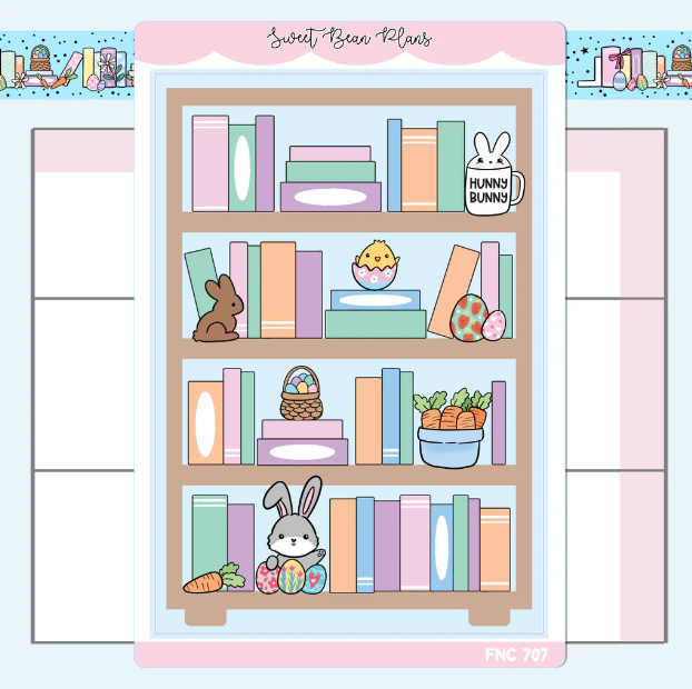 Easter Bookshelf | Large Sticker