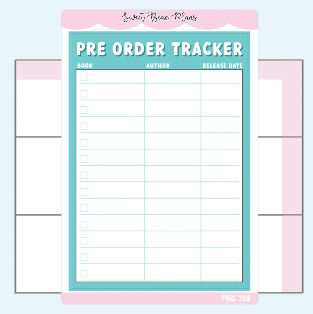 Book Pre Order Tracker | Large Sticker