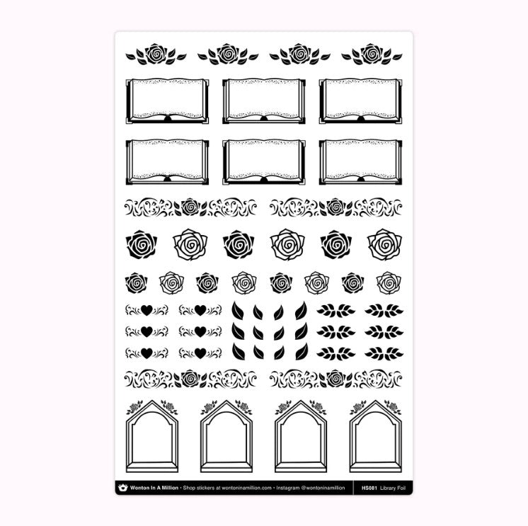 Library | Foil Sticker Sheet