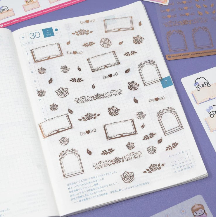 Library | Foil Sticker Sheet