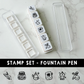 *PREORDER 6-IN-1 Punch Stamp - Fountain Pen