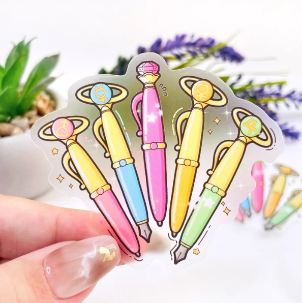 Moon Prism - Fountain Pens | Transparent Vinyl Sticker