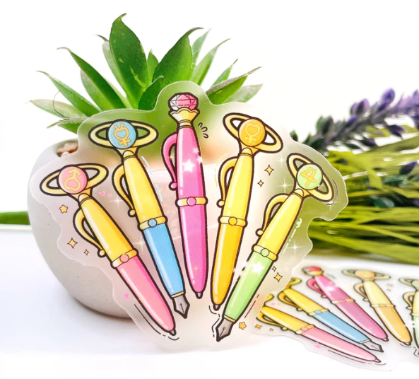 Moon Prism - Fountain Pens | Transparent Vinyl Sticker