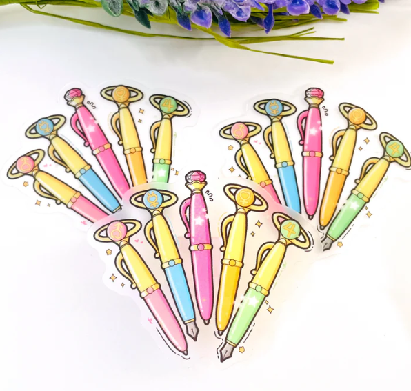 Moon Prism - Fountain Pens | Transparent Vinyl Sticker