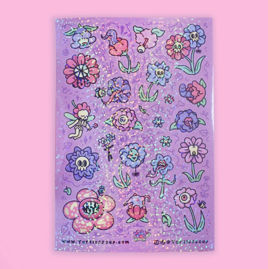 Frightening Flowers | Vinyl Sticker Sheet