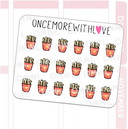 Mini - French Fries Doodle | Sticker Sheet