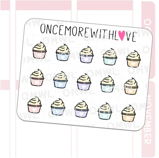 Mini - Froyo or Ice Cream Doodle | Sticker Sheet