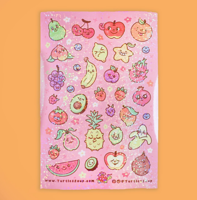 Cute Fruits | Vinyl Sticker Sheet