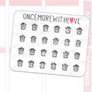 Mini Icons - Garbage Can | Sticker Sheet