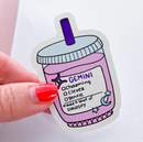 Gemini Coffee Order | Vinyl Sticker