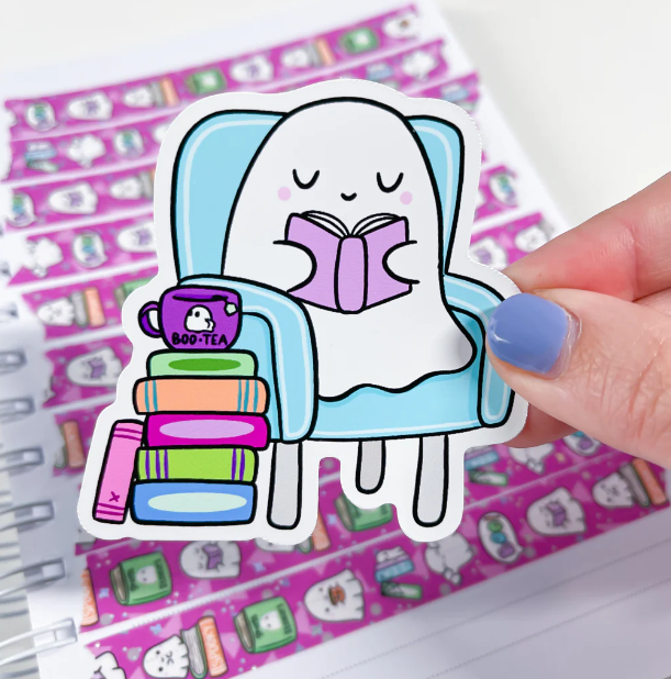 Ghost Reading Chair | Vinyl Sticker