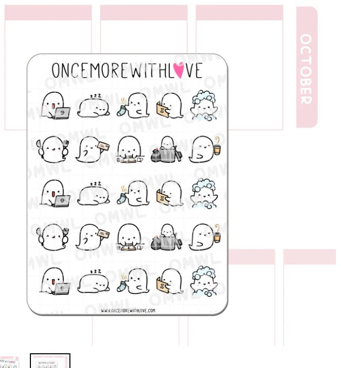 Ghosty Activities Sampler | Sticker Sheet