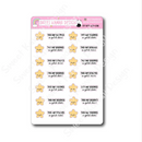 Kawaii Gold Stars | Sticker Sheet