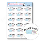 Kawaii Go to Sleep | Sticker Sheet