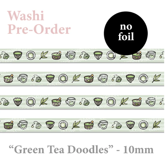 Green Tea Doodles | Washi