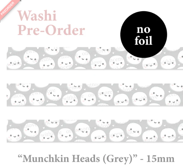 Grey Munchkin Pattern | Washi