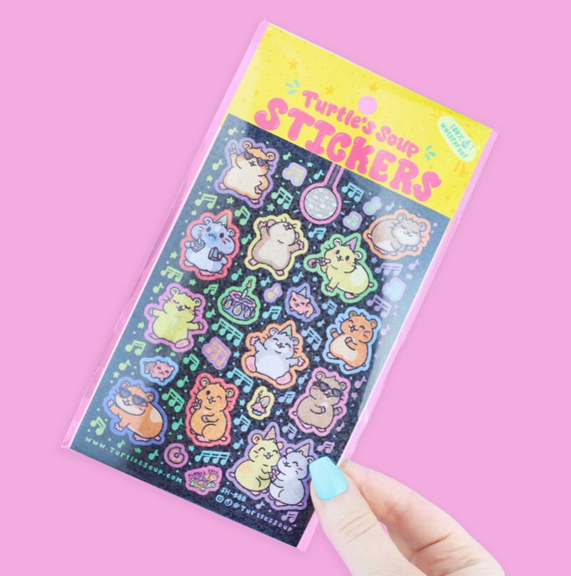 Hamster Dance Party | Vinyl Sticker Sheet