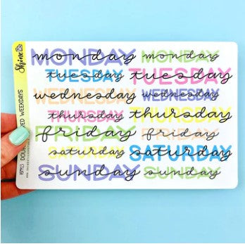 Hand-lettered Double Layered Weekdays | Sticker Sheet