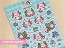Happy Axolotl | Big Sticker Sheet