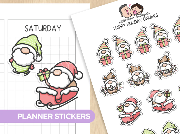 Happy Holidays Gnomes | Sticker Sheet