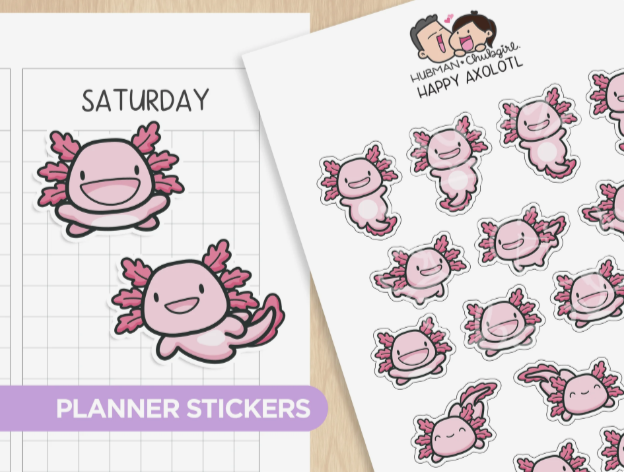 Happy Axolotl | Sticker Sheet