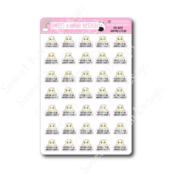 Kawaii Hatched a Plan | Sticker Sheet