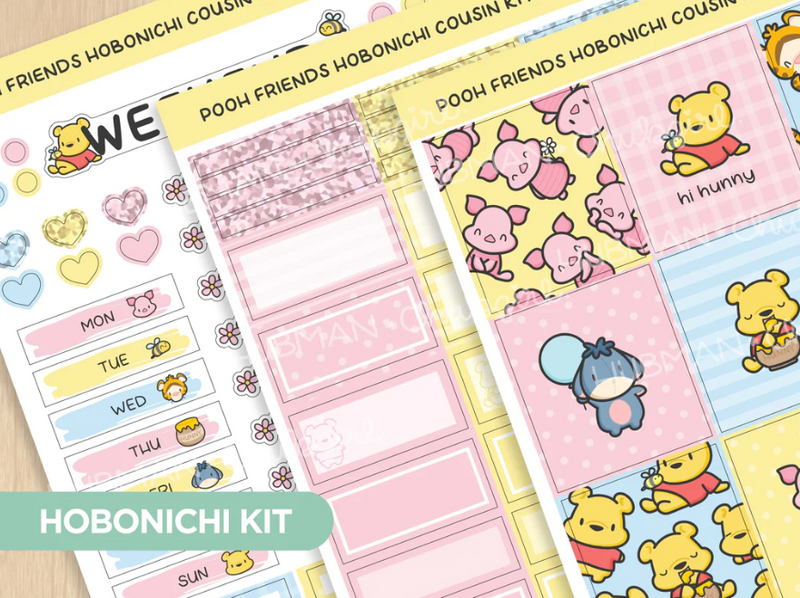 Pooh and Friends Theme | Hobonichi Cousin Weekly Kit