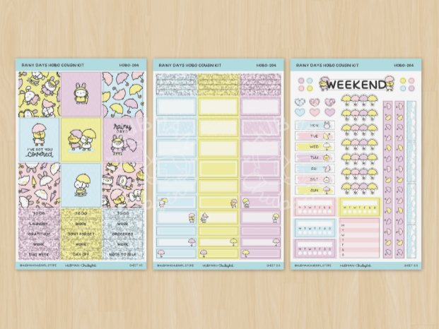 Rainy Days | Hobonichi Cousin Kit