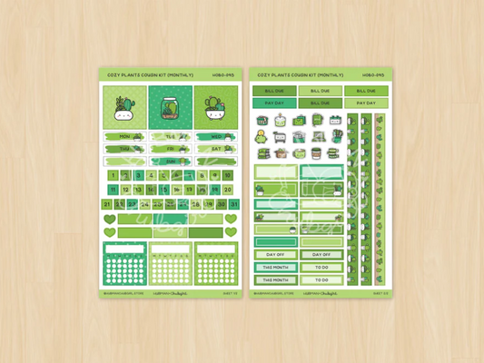 Cozy Plants | Hobonichi Cousin Monthly Kit