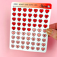 Heart Date Dot Stickers