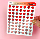 Heart Date Dot Stickers