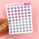 Heart Date Dot Stickers